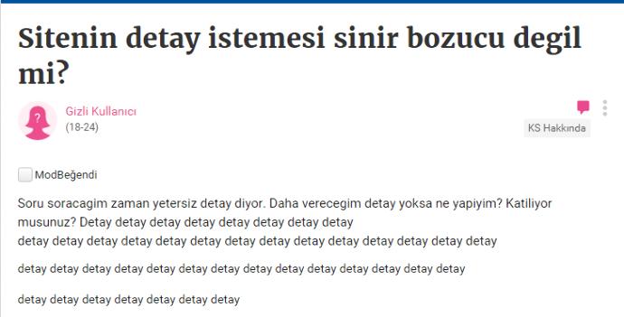 KizlarSoruyor Kullanıcıları İçin 5 Detay