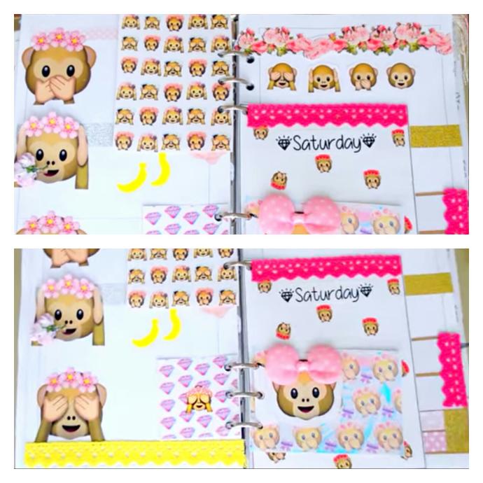 DIY: Ajanda Süsleme - 3 Maymuncuk Temalı 🙈🙉🙊