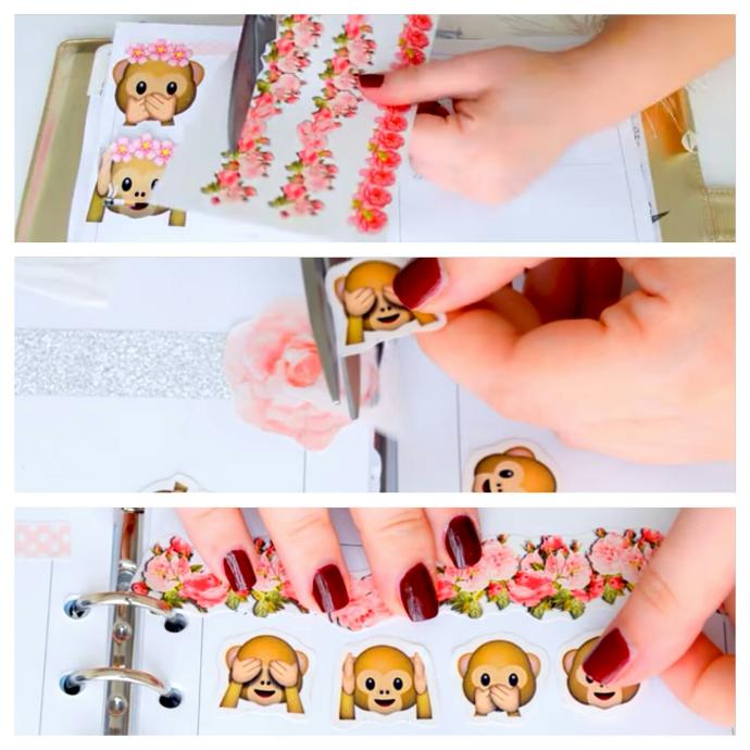 DIY: Ajanda Süsleme - 3 Maymuncuk Temalı 🙈🙉🙊