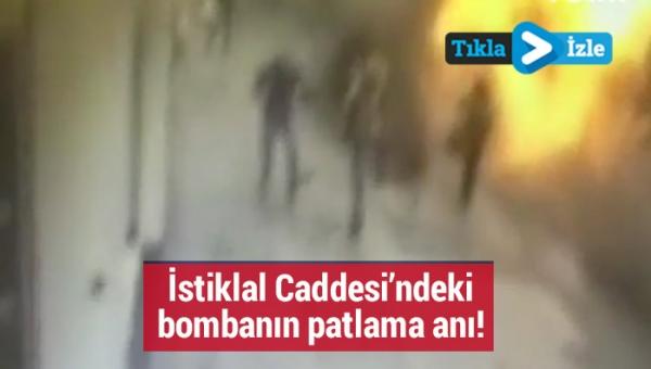 Taksim İstiklal Caddesin de Bombalı Saldırısının Patlama Anı