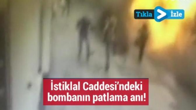 Taksim İstiklal Caddesinde Bombalı Saldırının Patlama Anı