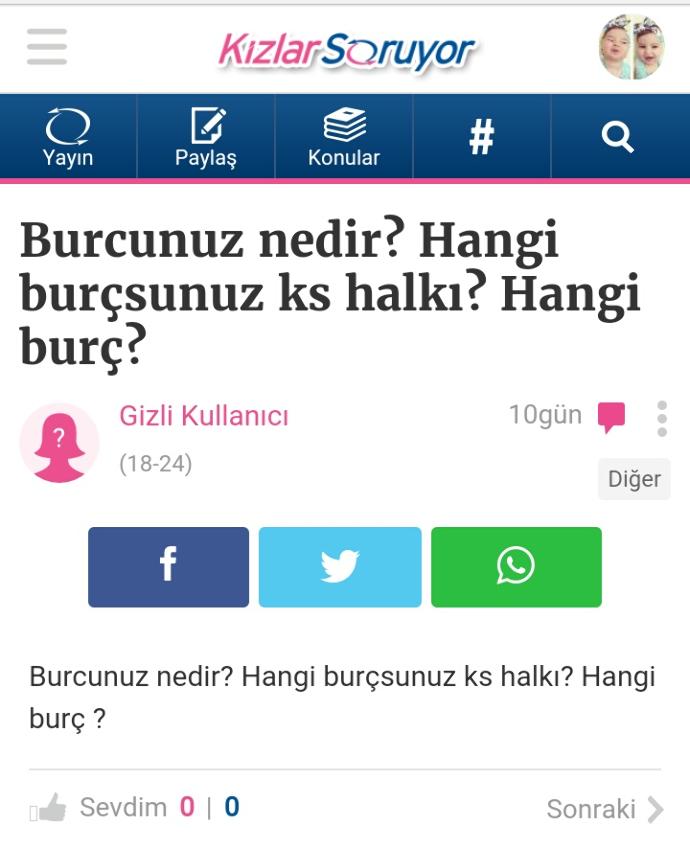 KizlarSoruyor'da Gına Getiren Sorular