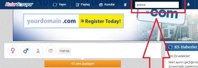KizlarSoruyor'da Nasıl Arama Yapılır?