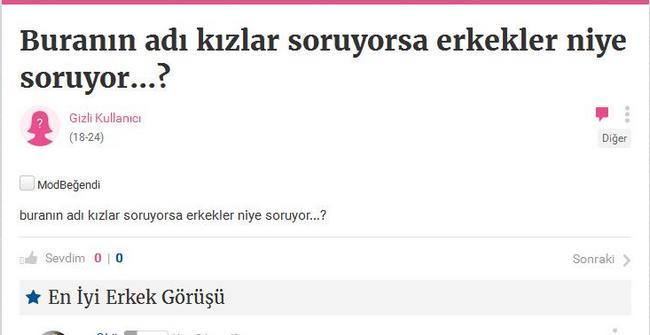 KizlarSoruyor'un Efsane Spam Soruları