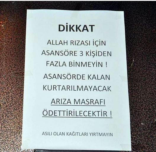 Apartman Yöneticilerinin Astığı Komik İlanlar