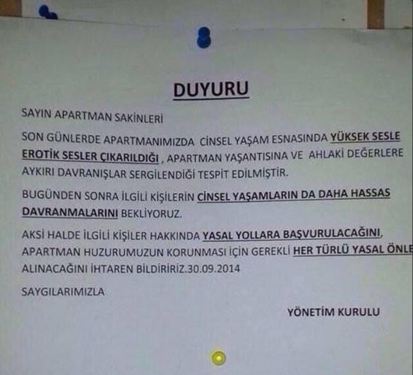 Apartman Yöneticilerinin Astığı Komik İlanlar