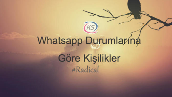 WhatsApp Durumuna Göre Kişilik Analizi! Senin WhatsApp Durumun Ne?