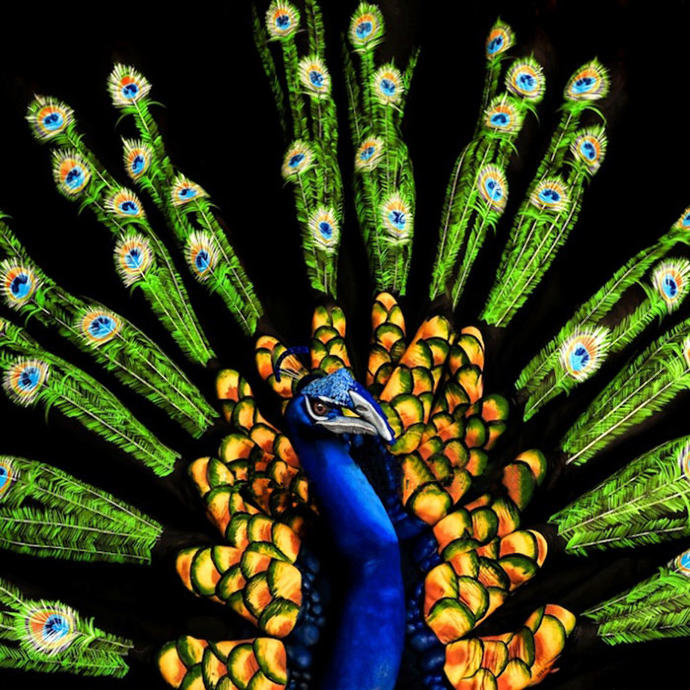 Hayvan Temalı Birbirinden Güzel Body Art Örnekleri