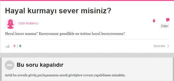 KızlarSoruyor'a Yenilik Önerilerim