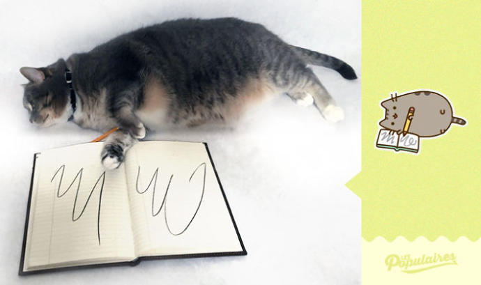 Facebook'taki Pusheen the Cat Emojisine Can Veren Sevimli Kedicikten 13 Minnoş Poz