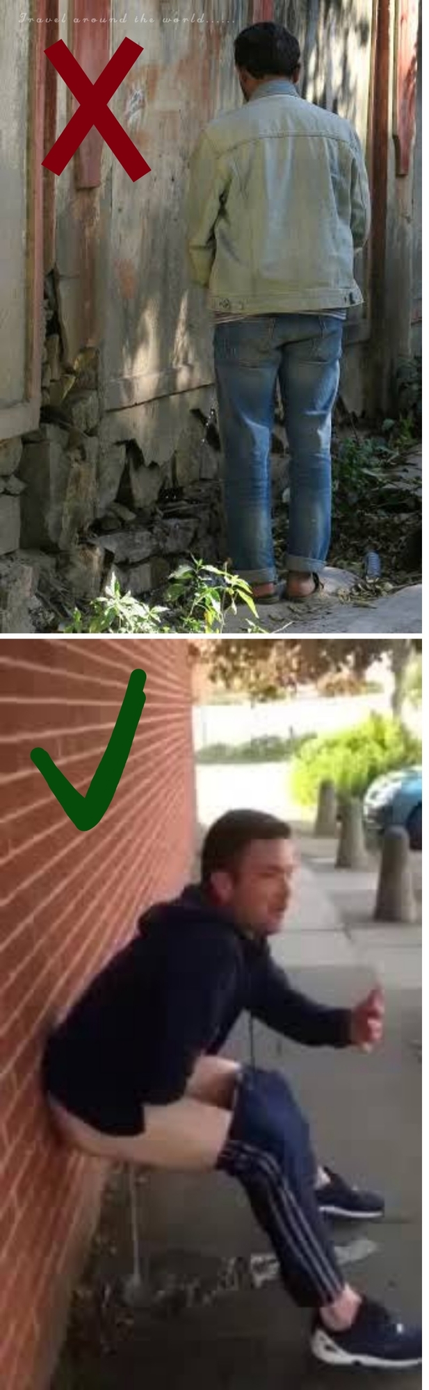 Erkekler bile kadınlar gibi işemeli 
