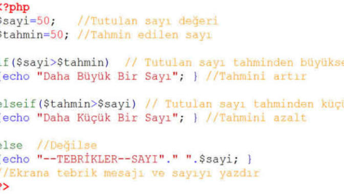 Kodlama Dersleri: PHP Değişkenler