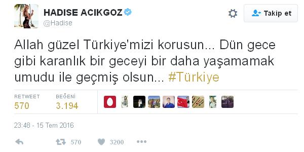 Darbe Girişimine Ünlü İsimlerden Tepkiler