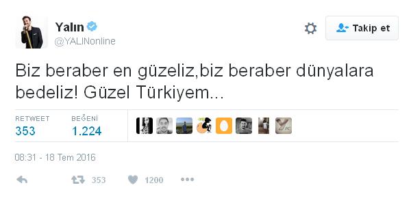 Darbe Girişimine Ünlü İsimlerden Tepkiler