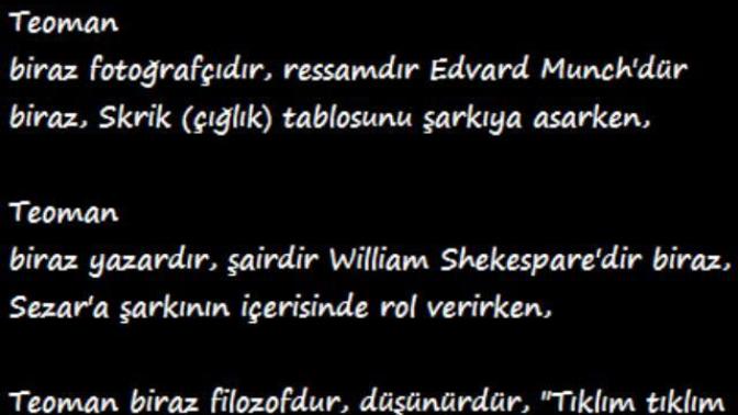 10 Maddede Teoman ve Şarkıları