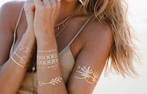 Trend Alarmı: Geçici Metalik Dövmeler, Flash Tattoo!