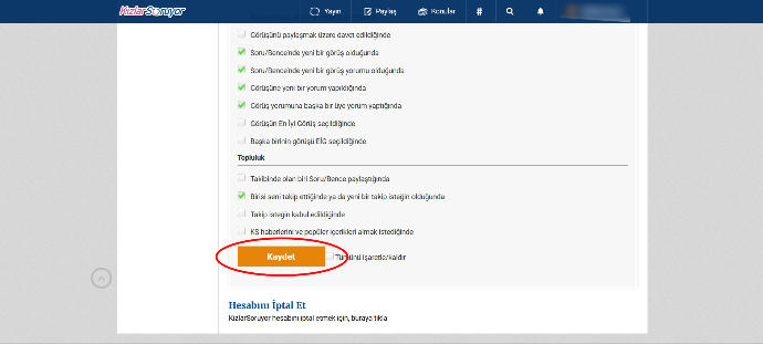 Sorulara Davet Edilme Ayarı Nasıl Kapatılır?