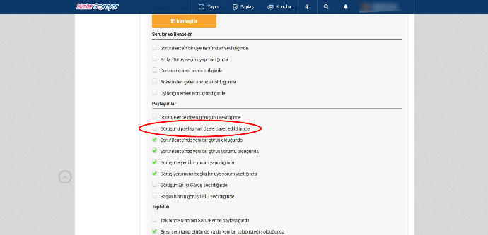 Sorulara Davet Edilme Ayarı Nasıl Kapatılır?