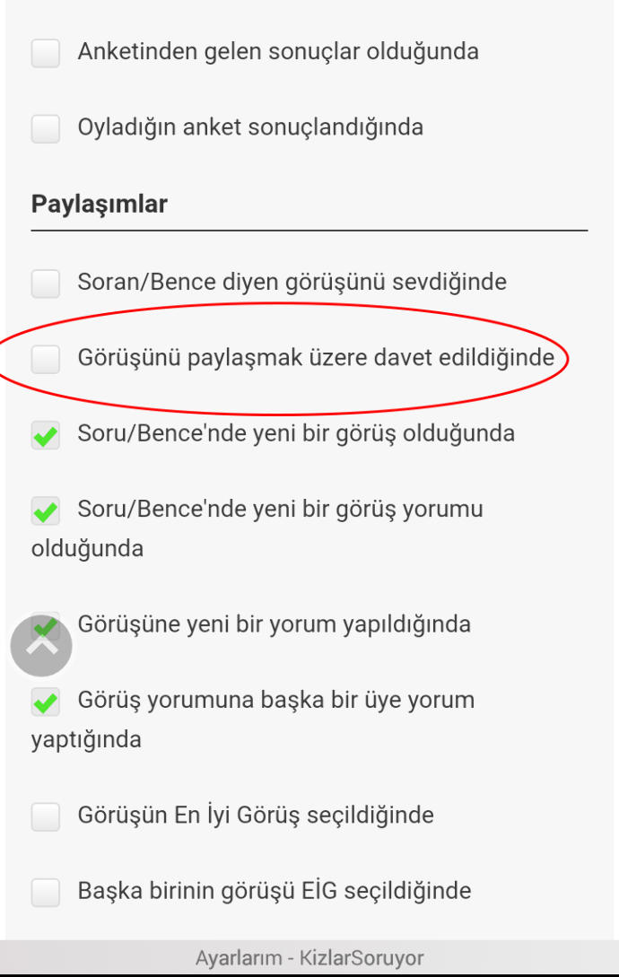 Sorulara Davet Edilme Ayarı Nasıl Kapatılır?