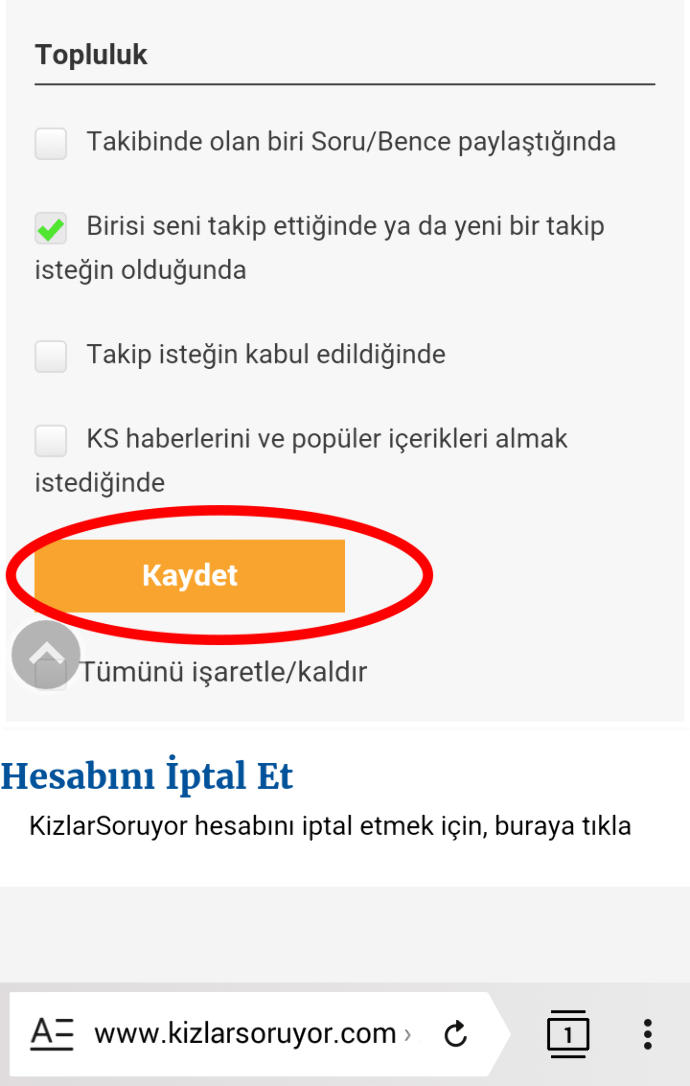 Sorulara Davet Edilme Ayarı Nasıl Kapatılır?