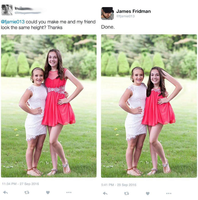 Kendisinden PhotoShop ile Fotoğraflarını Düzeltmesini İsteyenleri Çılgınca Trolleyen Çılgın Çocuk James