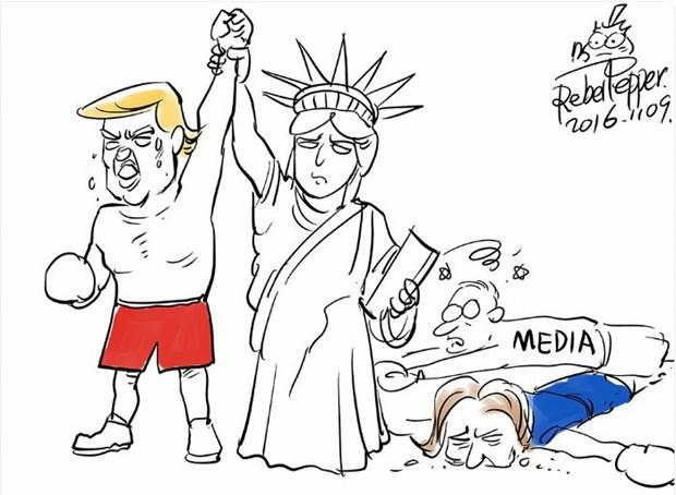 Donald Trump'ın Başkan Seçilmesi Bakın Karikatürlere Nasıl Yansıdı?