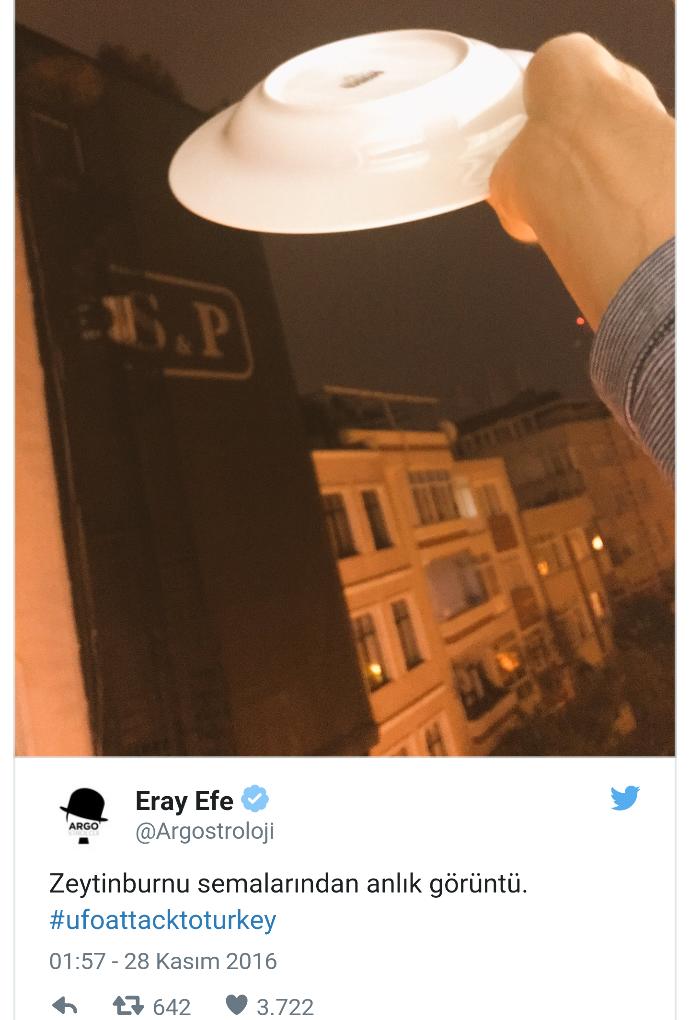 İstanbul'da Görülen Ufo Mizahşörlerin Diline Düştü Sosyal Medya Sallandı!