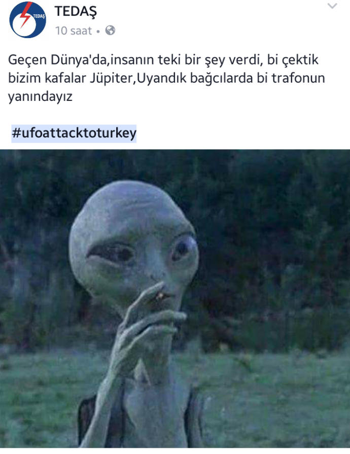 Ufolar Türkiye'ye Saldırınca, Sosyal Ağlar Coştu