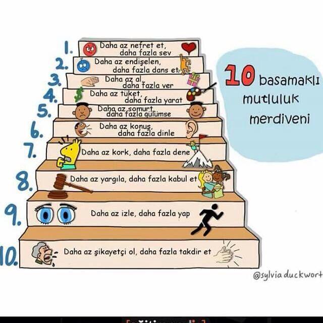 10 Basamaklı Mutluluk Merdivenini Hep Beraber Çıkalım