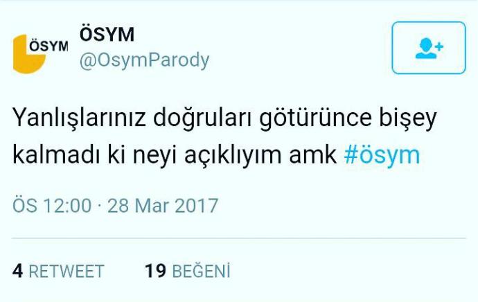 Yüzünüzü Güldürecek ÖSYM Tweetleri