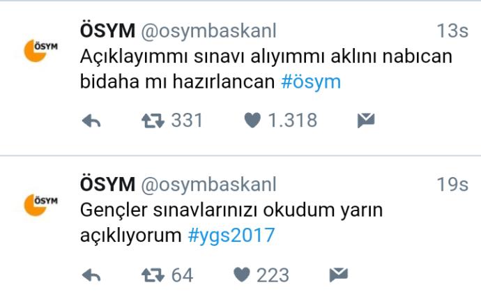 Yüzünüzü Güldürecek ÖSYM Tweetleri