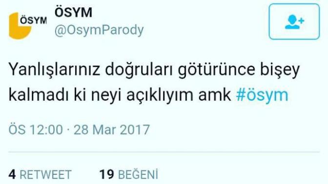 Yüzünüzü Güldürecek ÖSYM Tweetleri