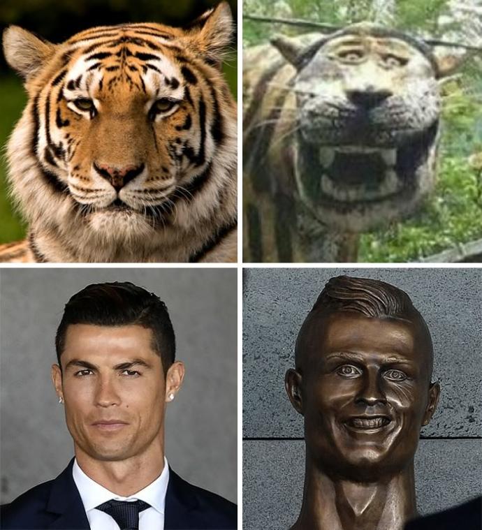 Cristiano Ronaldo İçin Yapılan 'Benzersiz' Büste İnternet Kullanıcıları Tarafından Verilen Doğaüstü Tepkiler