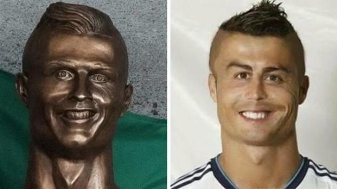 Cristiano Ronaldo İçin Yapılan 'Benzersiz' Büste İnternet Kullanıcıları Tarafından Verilen Doğaüstü Tepkiler