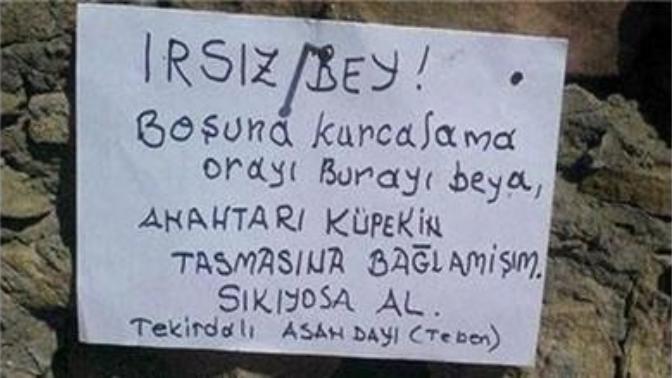 Hırsızlara Bırakılan Harika Notlar