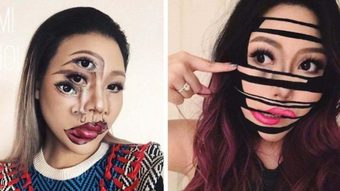 Yaptığı Optik İllüzyon Makyajlarıyla Herkesi Büyülen Sanatçı: Mimi Choi!