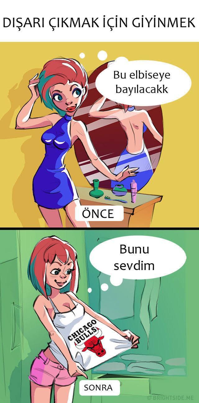 Evlenmeden Önce ve Evlendikten Sonra Yaşanılan Şeyleri Çok İyi Yansıtan İllüstrasyonlar