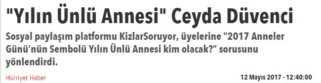 Yılın Annesi Ceyda Düvenci'den KScan'lara Teşekkür!