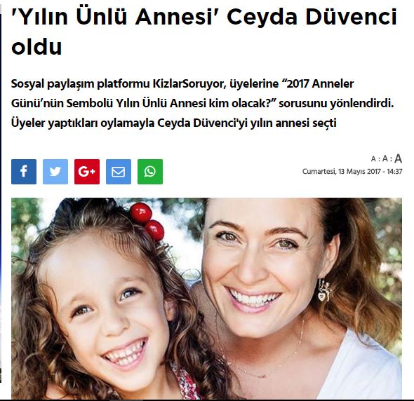 Yılın Annesi Ceyda Düvenci'den KScan'lara Teşekkür!