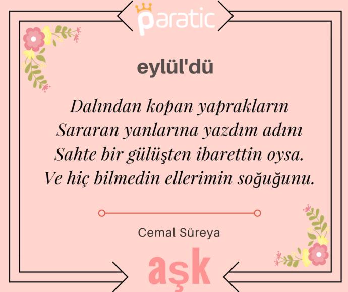 Cemal Süreya'da Tomris'e Bir Aşkın Sonbaharında Kırık Kalbin Dizeleri