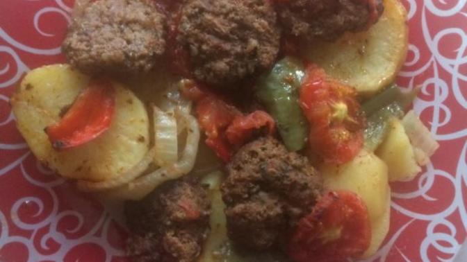 Fırında Patatesli Köfte