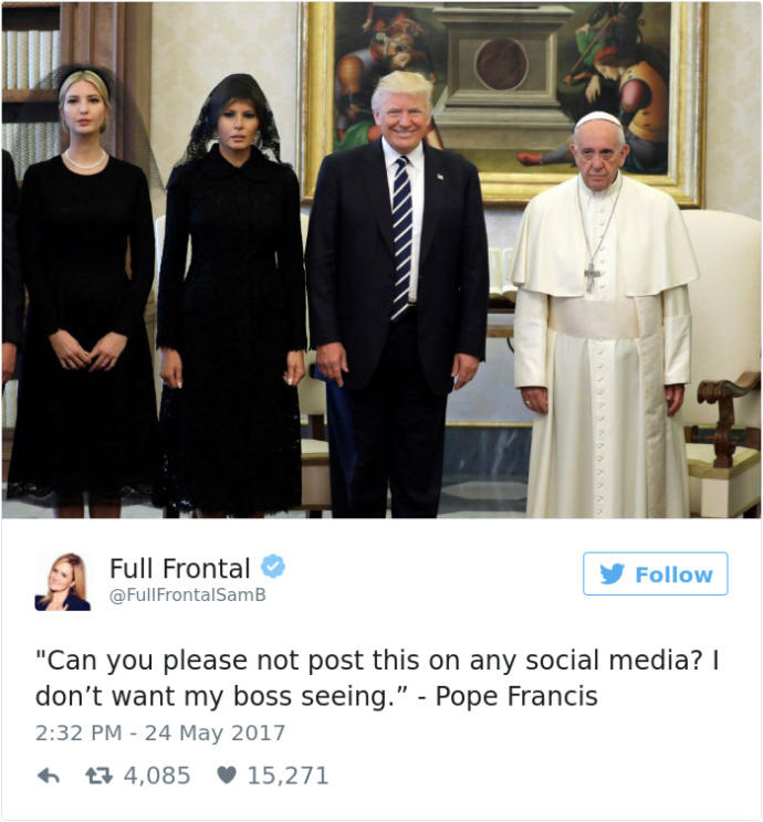 Papa Francis, Donald Trump ile Buluşunca Ortaya Eğlenceli Görüntüler Çıktı!