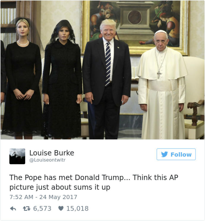 Papa Francis, Donald Trump ile Buluşunca Ortaya Eğlenceli Görüntüler Çıktı!