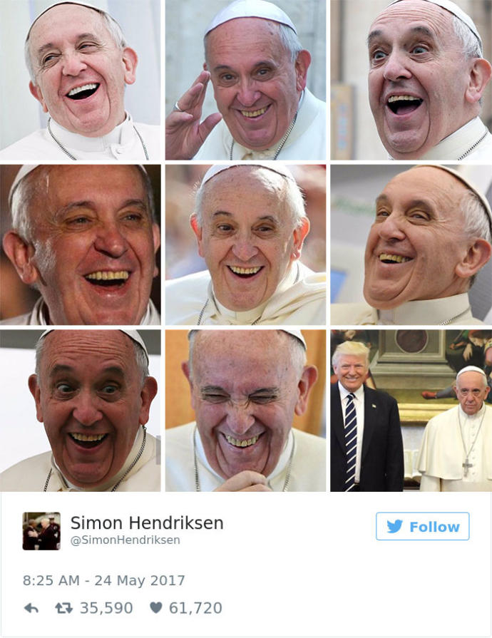 Papa Francis, Donald Trump ile Buluşunca Ortaya Eğlenceli Görüntüler Çıktı!
