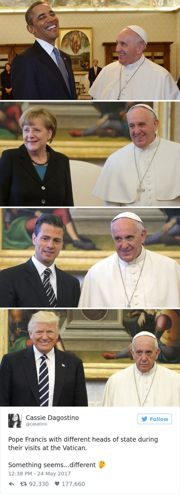 Papa Francis, Donald Trump ile Buluşunca Ortaya Eğlenceli Görüntüler Çıktı!