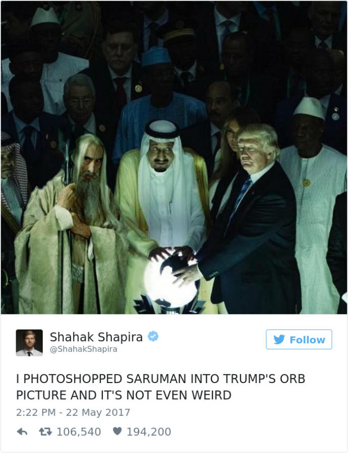 Suudi Kral ve Donald Trump'ın Bir Araya Gelmesiyle Ortaya Çıkan "Medyumdan Hallice" 5 Fotoğraf!