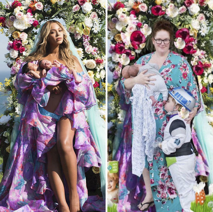 Beyonce'un Doğum Öncesi ve Sonrası Taklit Edilirse Ne Olur?