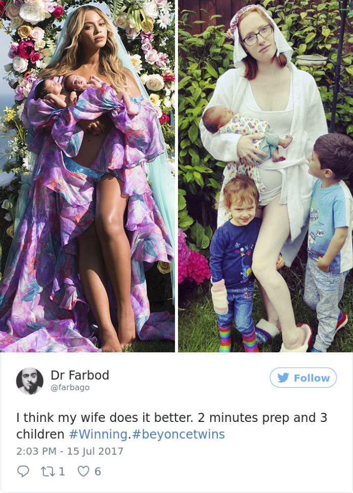 Beyonce'un Doğum Öncesi ve Sonrası Taklit Edilirse Ne Olur?