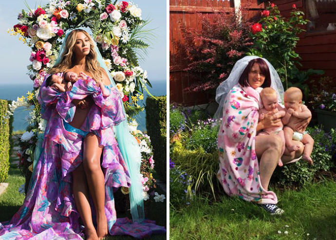 Beyonce'un Doğum Öncesi ve Sonrası Taklit Edilirse Ne Olur?