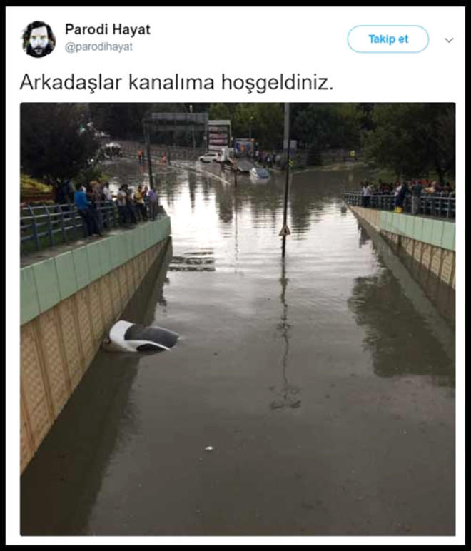 İstanbul'u Sel Aldı, Twitter Yıkıldı!